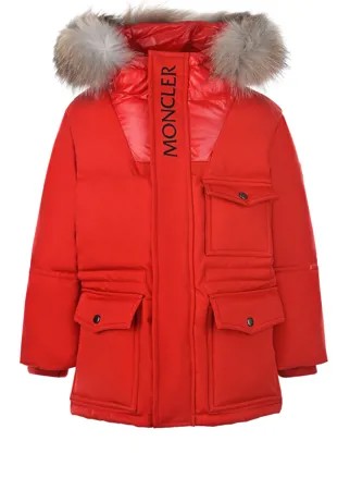 Красная пуховая куртка Moncler