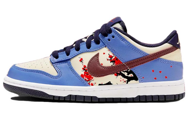Кроссовки Nike Dunk Skateboarding Shoes Women's Low-top Blue/Red, синий