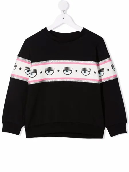 Chiara Ferragni Kids толстовка с принтом Logomania