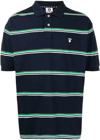 AAPE BY *A BATHING APE® полосатая рубашка поло с короткими рукавами