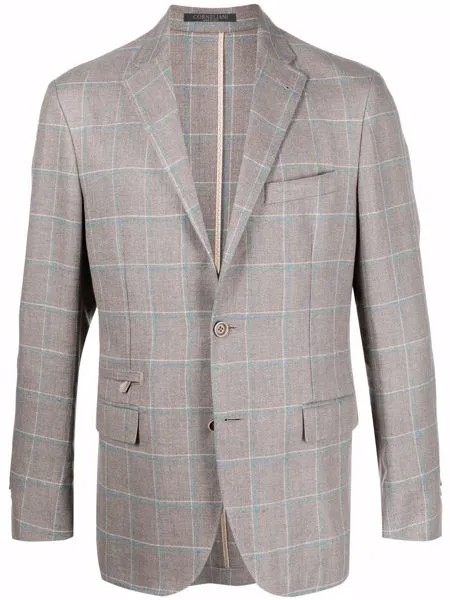 Corneliani однобортный пиджак в клетку
