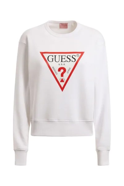 Оригинальный флисовый женский свитшот Guess, белый
