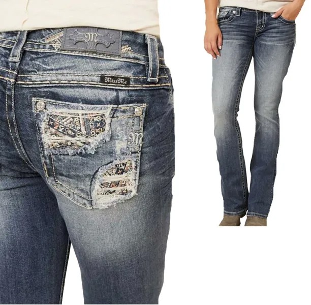 NWT- MISS ME Женские джинсы стрейч с низкой посадкой - размеры 29,30,32,33,34,36
