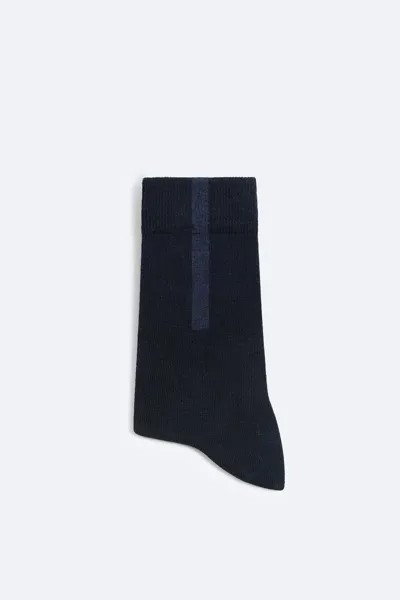 Носки с вертикальной полоской ZARA, темно-синий
