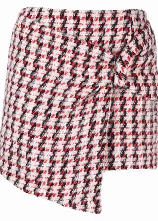 Amen твидовая юбка с асимметричным подолом