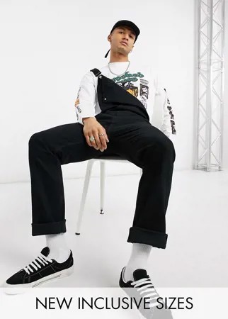 Черный джинсовый комбинезон ASOS DESIGN-Черный цвет
