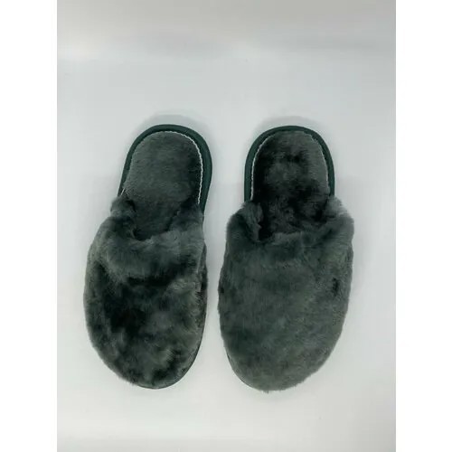 Тапочки Original Fur company, размер 33, зеленый