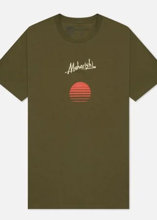 Мужская футболка maharishi Apocalypse, цвет оливковый, размер M
