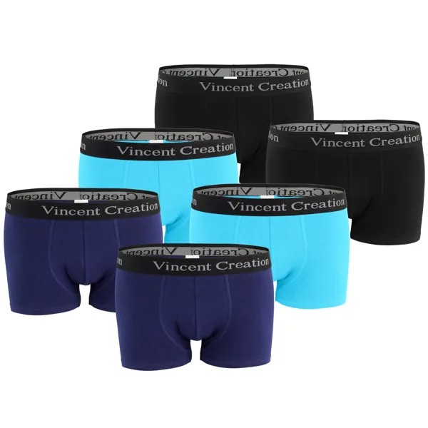 Боксеры Vincent Creation Boxershorts-Hipster 6 Stück, цвет marine/türkis/schwarz