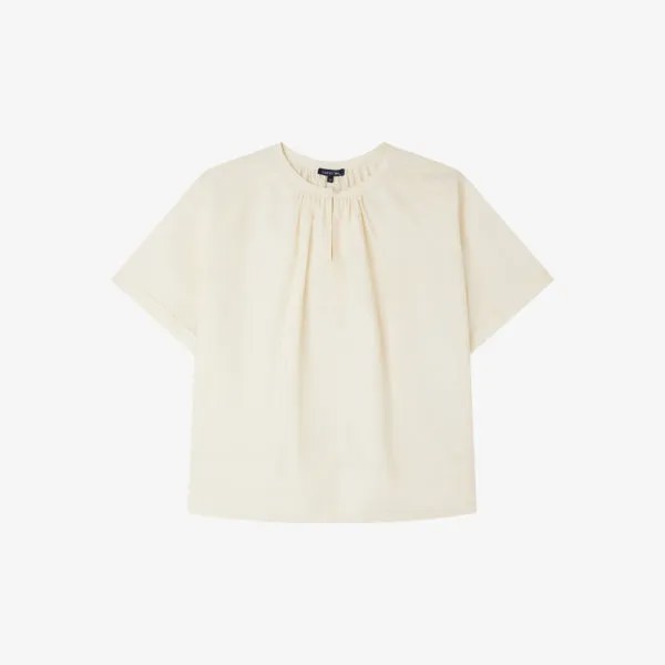 Хлопковая блузка свободного кроя arlette с вырезом и вырезом Soeur, цвет vanille