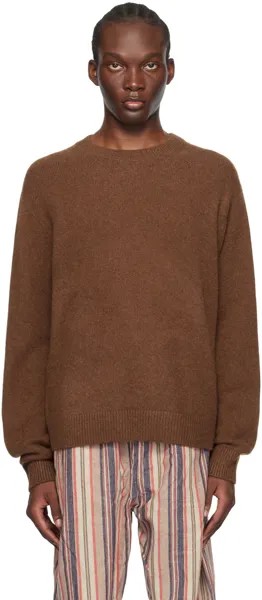 Простой коричневый свитер The Elder Statesman