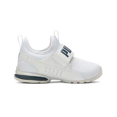 Белые кроссовки Puma Axelion Slip On Youth для мальчиков, повседневная обувь 37675110