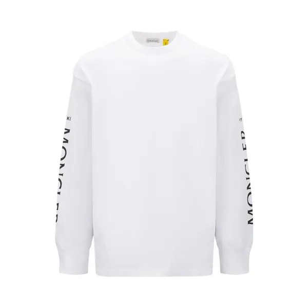 Футболка Moncler Genius x Hyke Long-Sleeve T-Shirt 'White', белый
