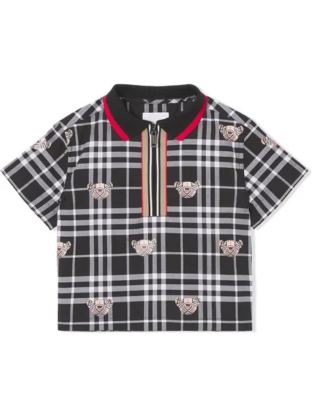 Burberry Kids рубашка поло с принтом Thomas Bear