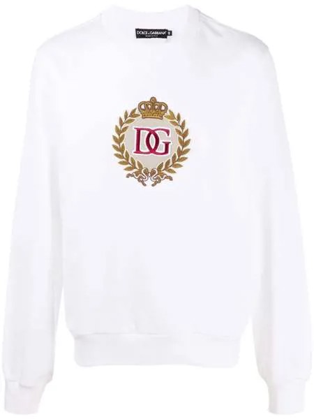 Dolce & Gabbana толстовка с вышивкой DG Crest