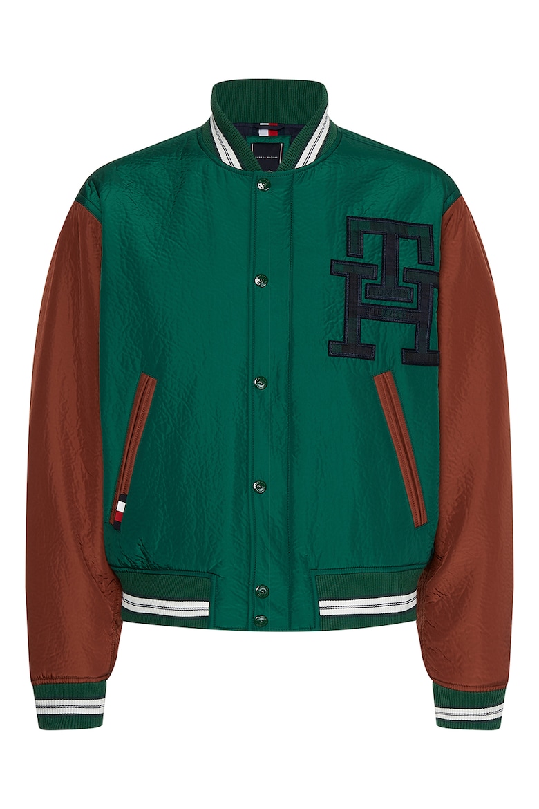 Куртка колледжа с колор-блоками Tommy Hilfiger, зеленый