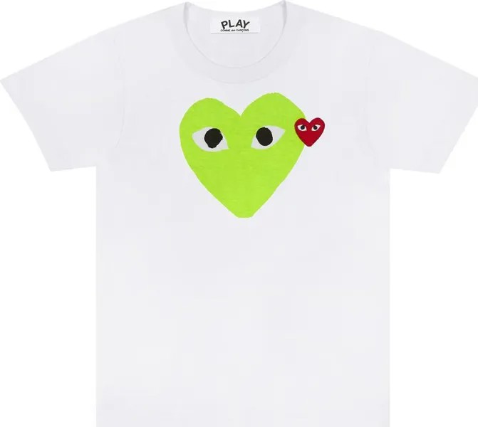 Футболка Comme des Garçons PLAY Heart Tee 'Green', зеленый
