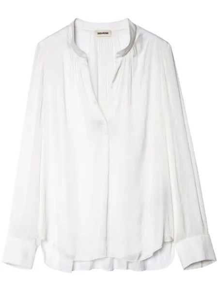 Zadig&Voltaire блузка со сборками, белый