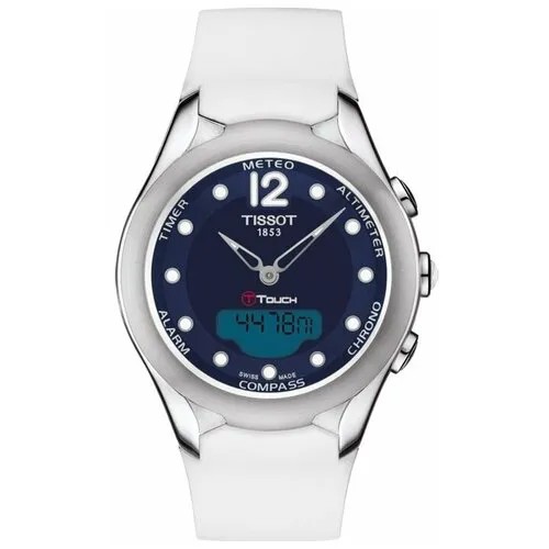 Наручные часы TISSOT Solaris Часы Tissot T-Touch Lady Solar T075.220.17.047.00, серебряный, синий