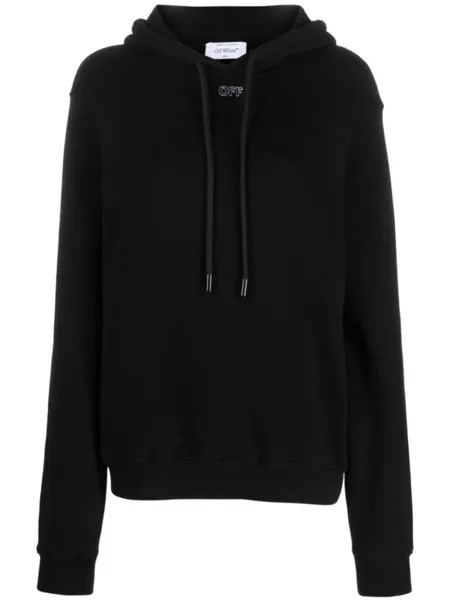 Off-White худи с вышивкой Arrows, черный