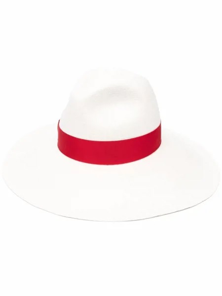 Borsalino соломенная шляпа с бантом