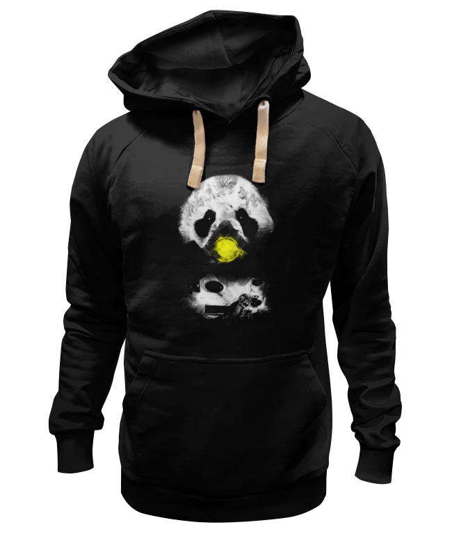 Худи Printio Панда в маске черное 3XL