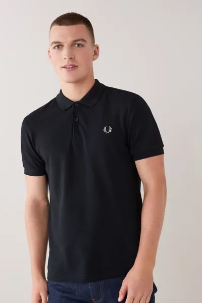 Однотонная рубашка-поло Fred Perry, черный