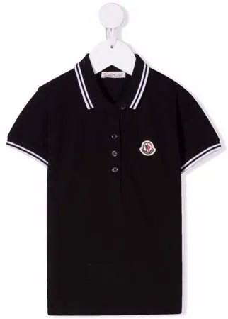 Moncler Enfant рубашка поло с нашивкой-логотипом