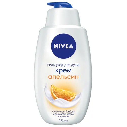 Крем-гель для душа Nivea Крем Апельсин, 750 мл