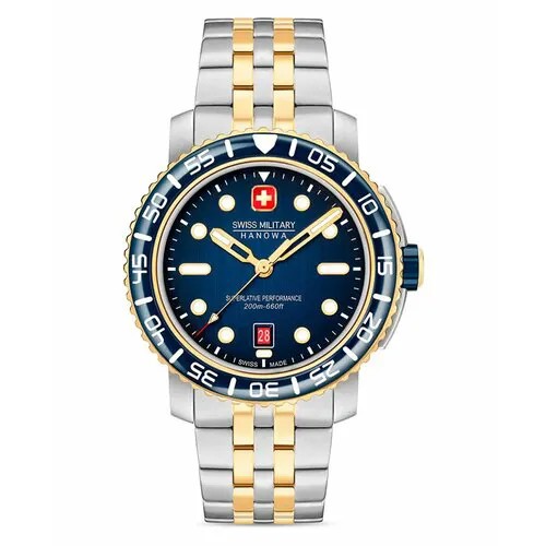 Наручные часы Swiss Military Hanowa SMWGH0001760, серебряный, синий