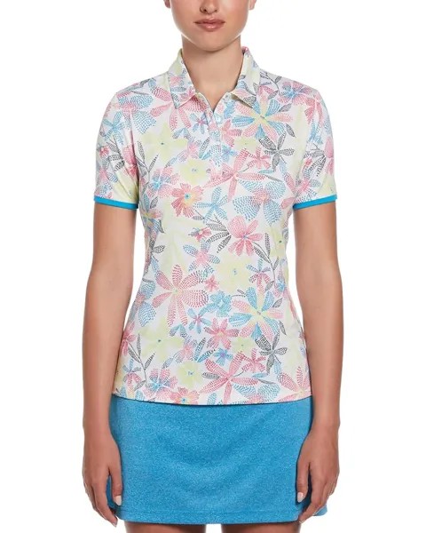 Поло Callaway Chevron Floral Short Sleeve, цвет Brilliant White