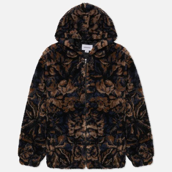 Мужская флисовая куртка thisisneverthat Floral Faux Fur коричневый, Размер XL