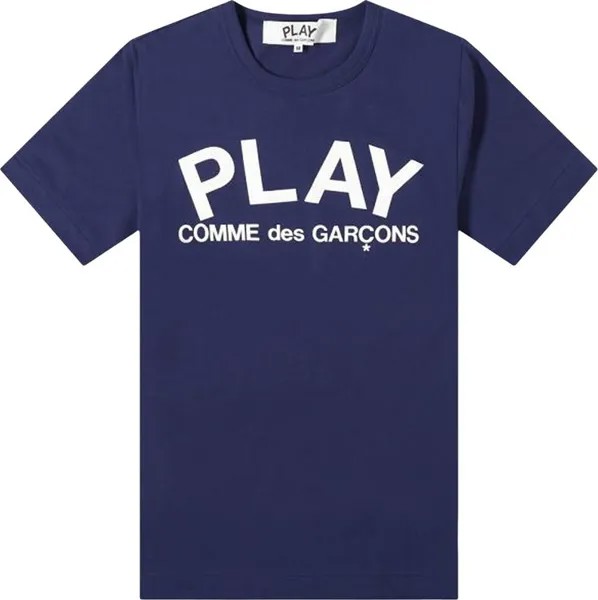 Футболка Comme des Garçons PLAY T-Shirt 'Navy', синий