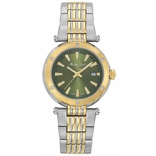 Наручные часы Mathey-Tissot, золотой, зеленый