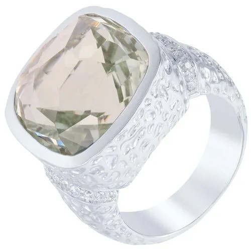 Кольцо ELEMENT47 серебро, 925 проба, аметист, размер 17.75