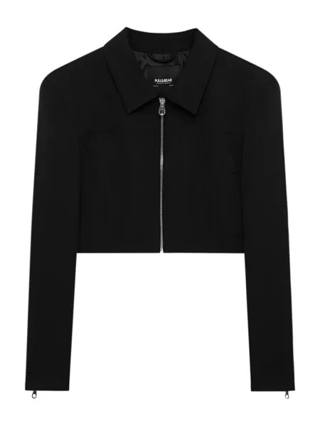 Межсезонная куртка Pull&Bear, черный