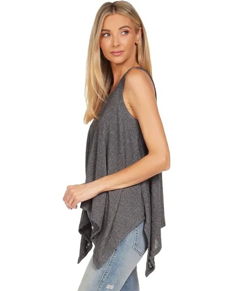 Топ Michael Lauren Agustino Sleeveless Flowy Top, угольный