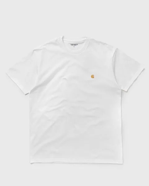 Футболка Carhartt Wip S/S Chase T-Shirt, цвет white / gold