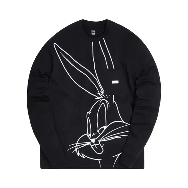 Карманная куртка Quinn с длинными рукавами Kith x Looney Tunes Bugs, черная