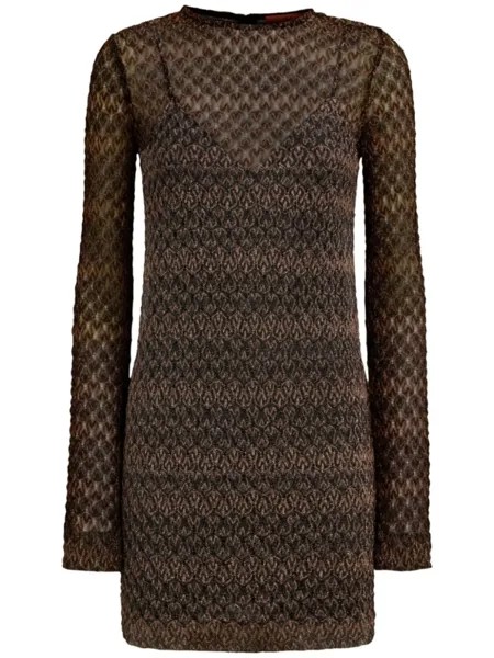 Missoni мини-платье с эффектом ламе, черный