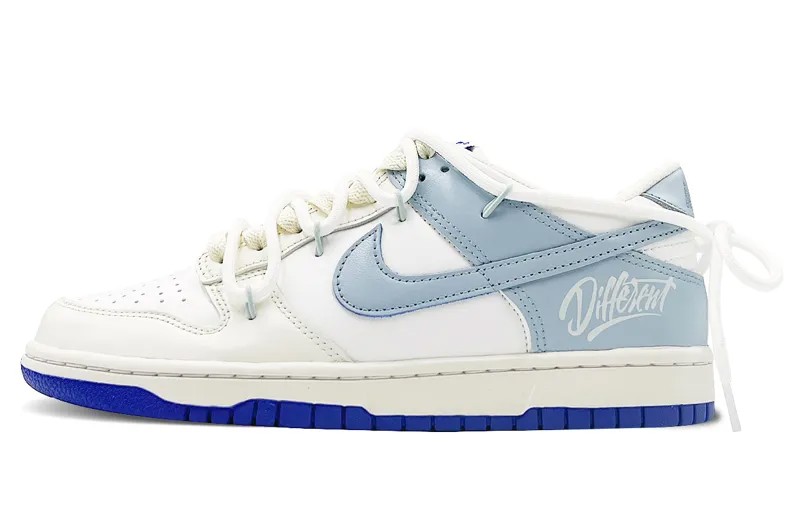 Кроссовки Nike Dunk Skateboarding Shoes Women's Low-top White/blue, лазурный