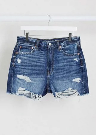 Синие джинсовые шорты бойфренда в стиле 90-х American Eagle-Голубой