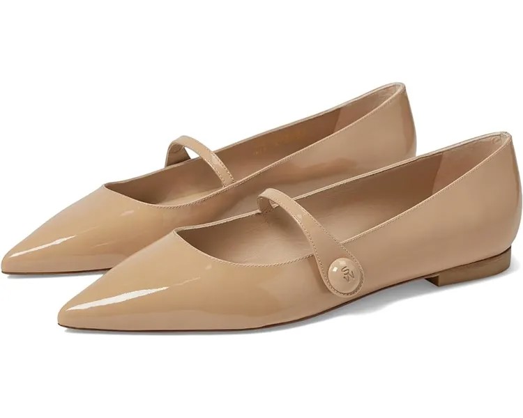 Туфли на плоской подошве Stuart Weitzman SW Mary Jane Flat, цвет Adobe