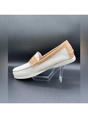Мужские белые трикотажные лоферы-слипоны с круглым носком CLUBROOM Penny Comfort Bryce, размер 13 м