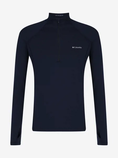 Термобелье верх мужское Columbia Midweight Stretch Long Sleeve Half Zip, Синий