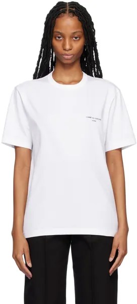 Белая футболка с принтом Comme des Garçons Homme Plus