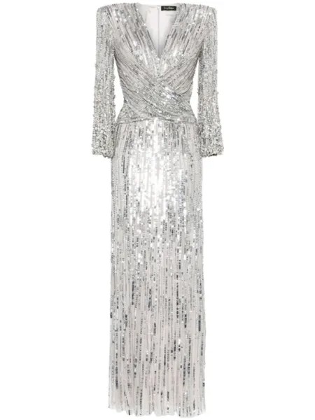 Jenny Packham платье Cosmos с пайетками, металлик