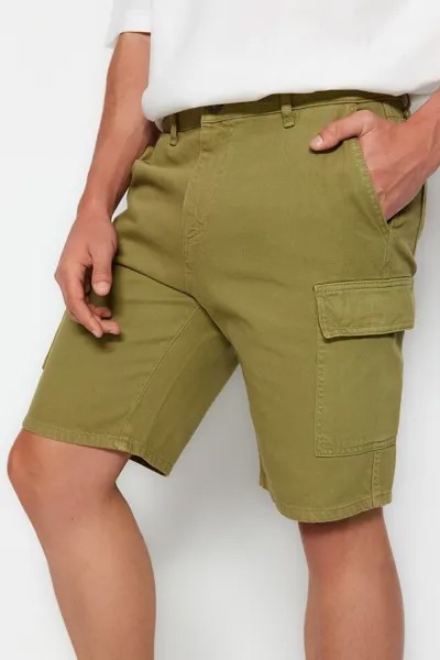 Шорты Trendyol джинсовые свободного кроя, зеленый