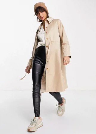 Тренч А-силуэта с завязкой на талии Fashion Union-Белый