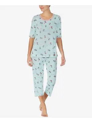 CUDDL DUDS Зеленая футболка с рукавами до локтя Капри S